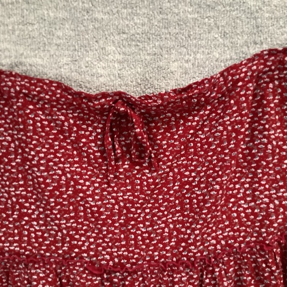 Brandy Melville Drawstring Ditsy Floral Mini Skirt Sz. M - Picture 3 of 5